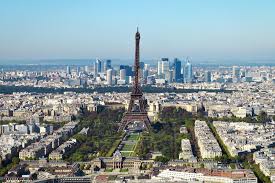 linda imagem aerea da torre eifel e a cidade de paris